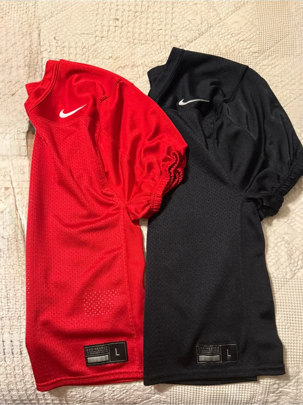 Nike Red & Black Short Sleeve Athletic Jerseys (Pair)